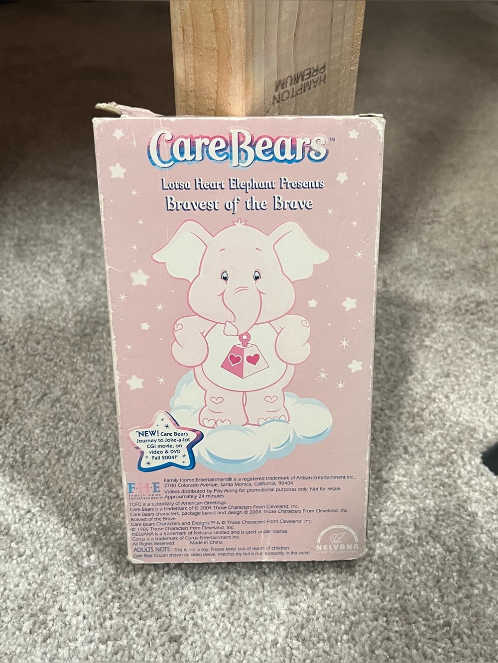 VHS 2004 Care Bears Lotsa Heart Elephant Presents Bravest of the Brave